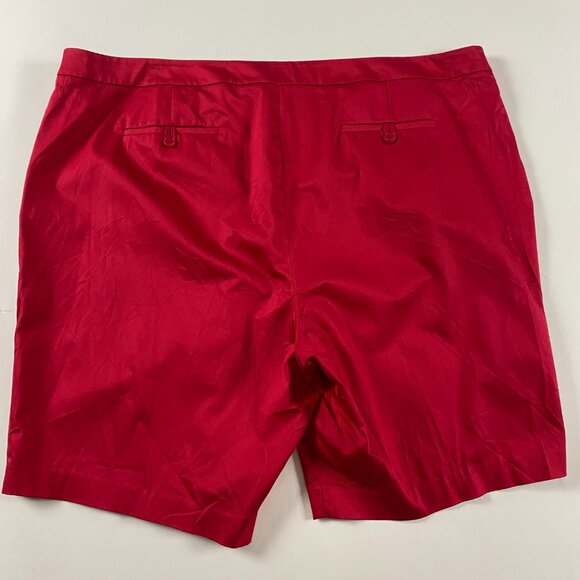 NWOT Talbots Shorts Women's Size 24W Red Plus Size Cotton Spandex Stretch - Picture 3 of 12
